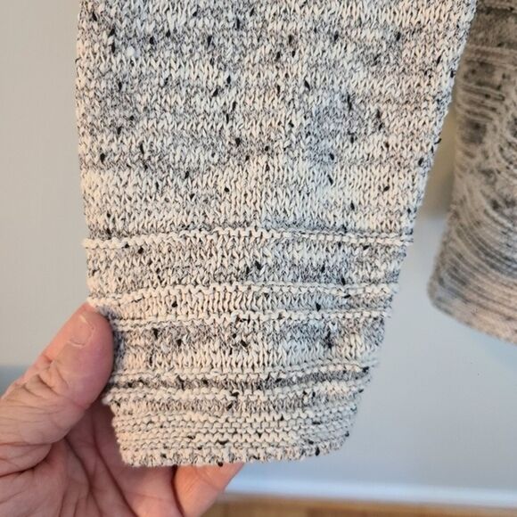 J Jill Speckled Raised Lines Scoop neck Cotton blend knit Long Sleeve sweater LP - Picture 6 of 10